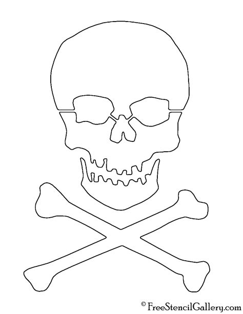 Skull And Crossbones Stencil Printable